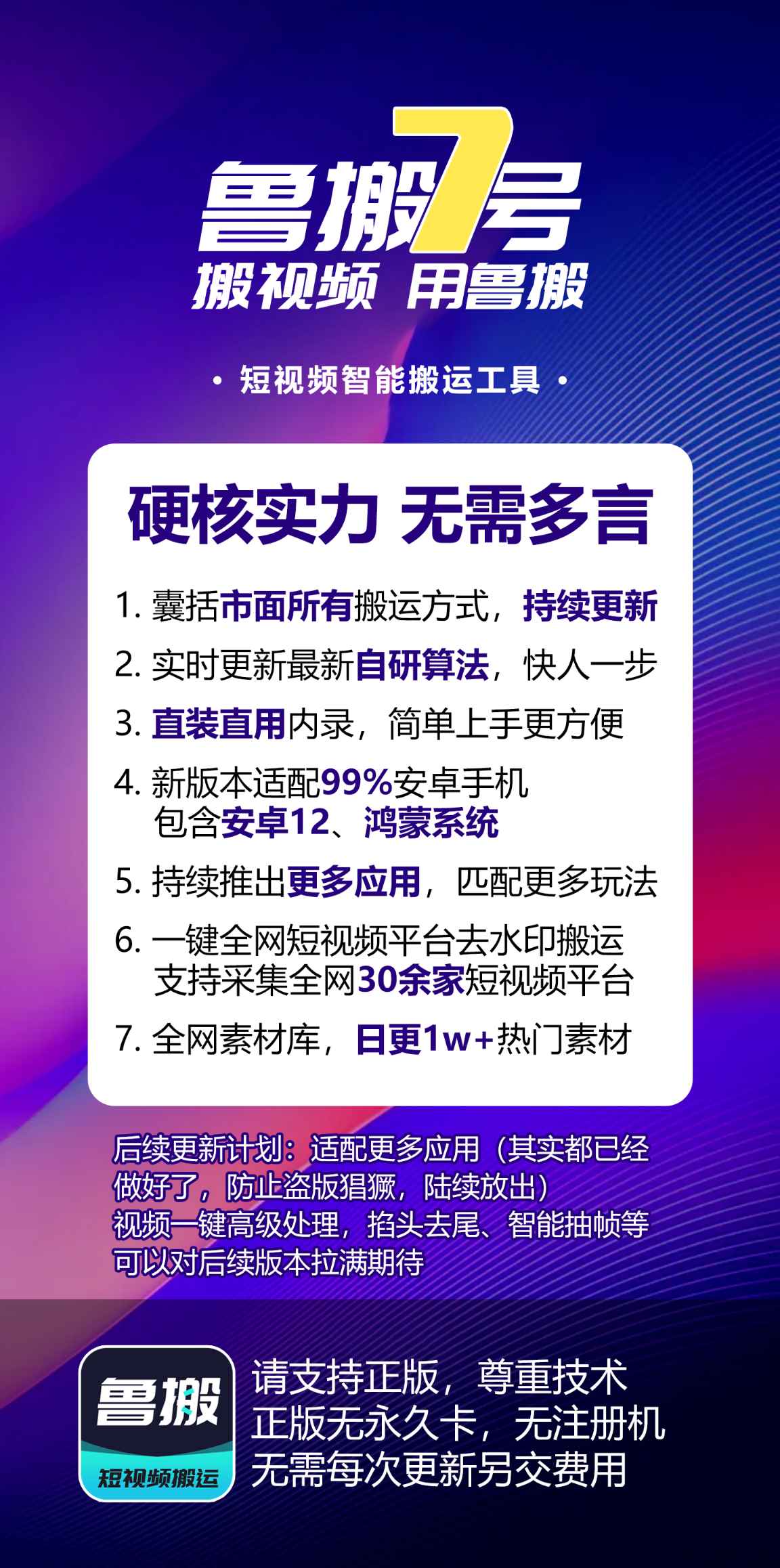 鲁搬七号（原鲁搬大师）短视频暴力热门搬运黑科技